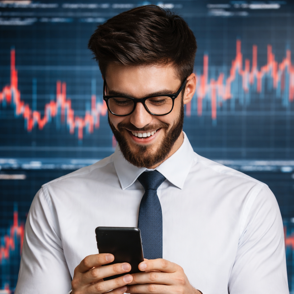 Man checking AI investments